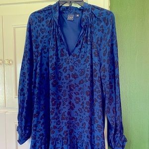 NWOT GAP cheetah navy/blk drop waist dress
